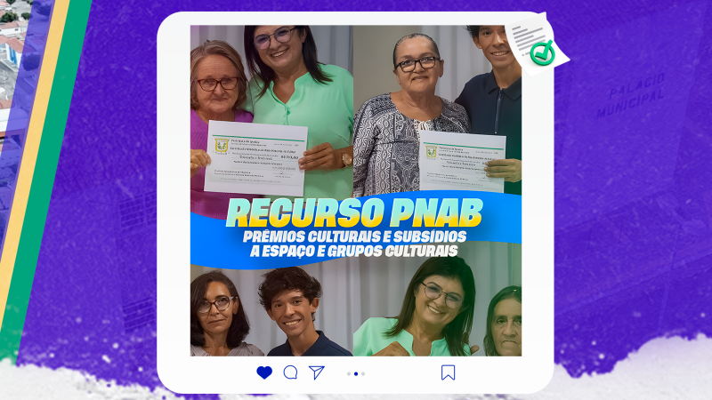 Entrega simbólica de cheques marca repasse de recursos a contemplados dos Editais Cu...